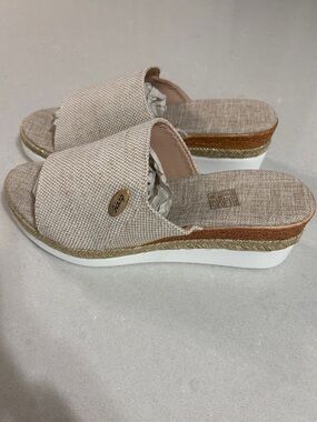 Wedge Mules with Braided Trim